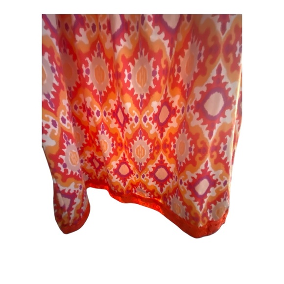 Linea Donatella Orange Pink Geometric Tank Top - Picture 2 of 6